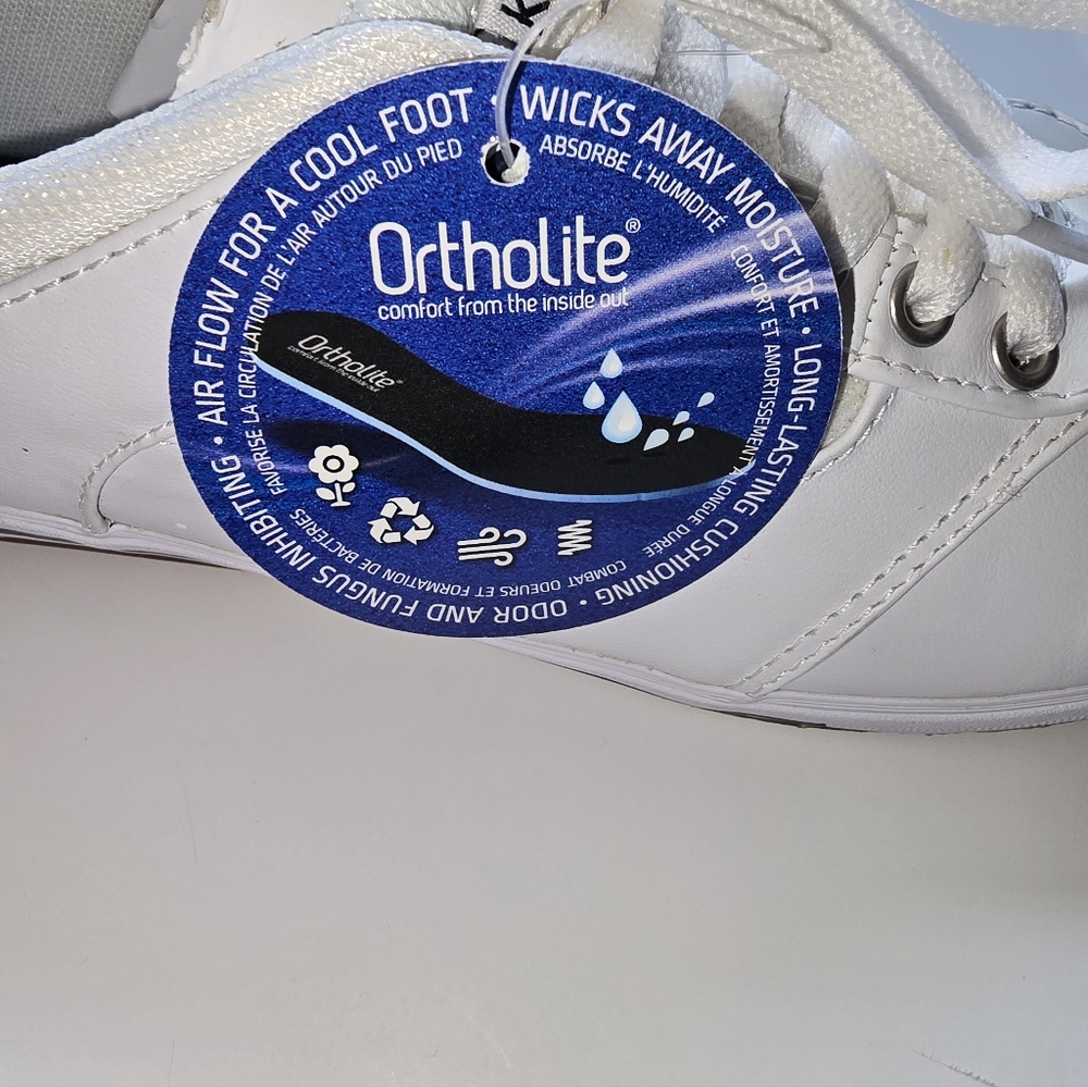 Women's Keds Ortholite Memory Foam White Leather Sneakers 8.5 M - Picture 5 of 8